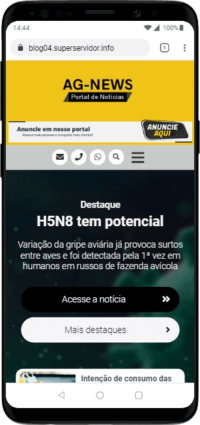 Modelo de site com blog de notícias