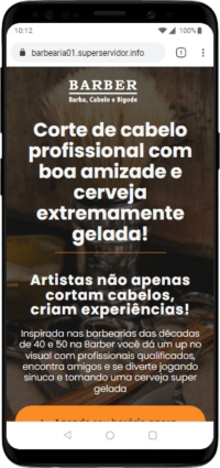 Modelo de site para barbearias ou barbeiros autônomos