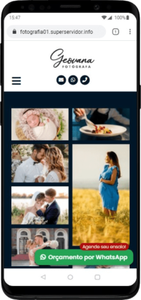 Modelo de Site para Fotógrafos, estúdios fotográficos e empresas de fotografias