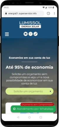 Modelo de Site para Energia Solar Fotovoltaica
