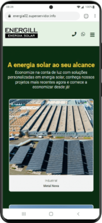 Projeto de sites para empresas de energia solar