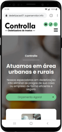 Projeto de site criado para empresas de detetização